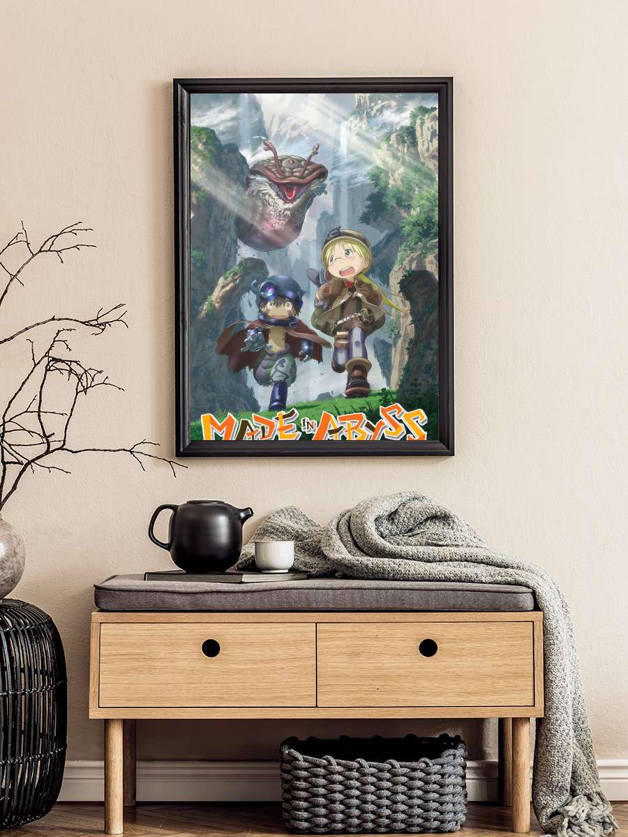 Made in Abyss - メイドインアビス Dizi Tablo Siyah Çerçeveli Dizi Poster Duvar Tablo