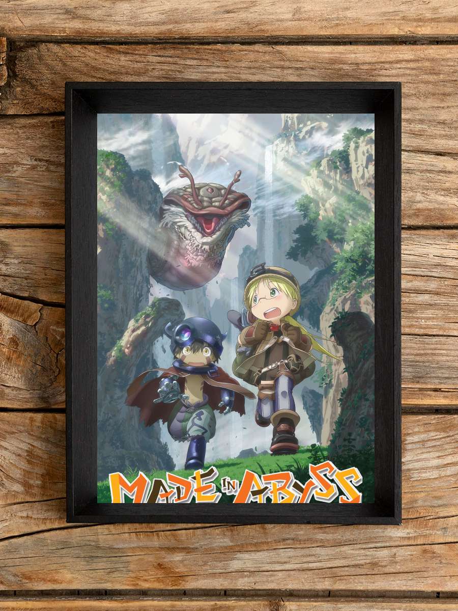 Made in Abyss - メイドインアビス Dizi Tablo Siyah Çerçeveli Dizi Poster Duvar Tablo