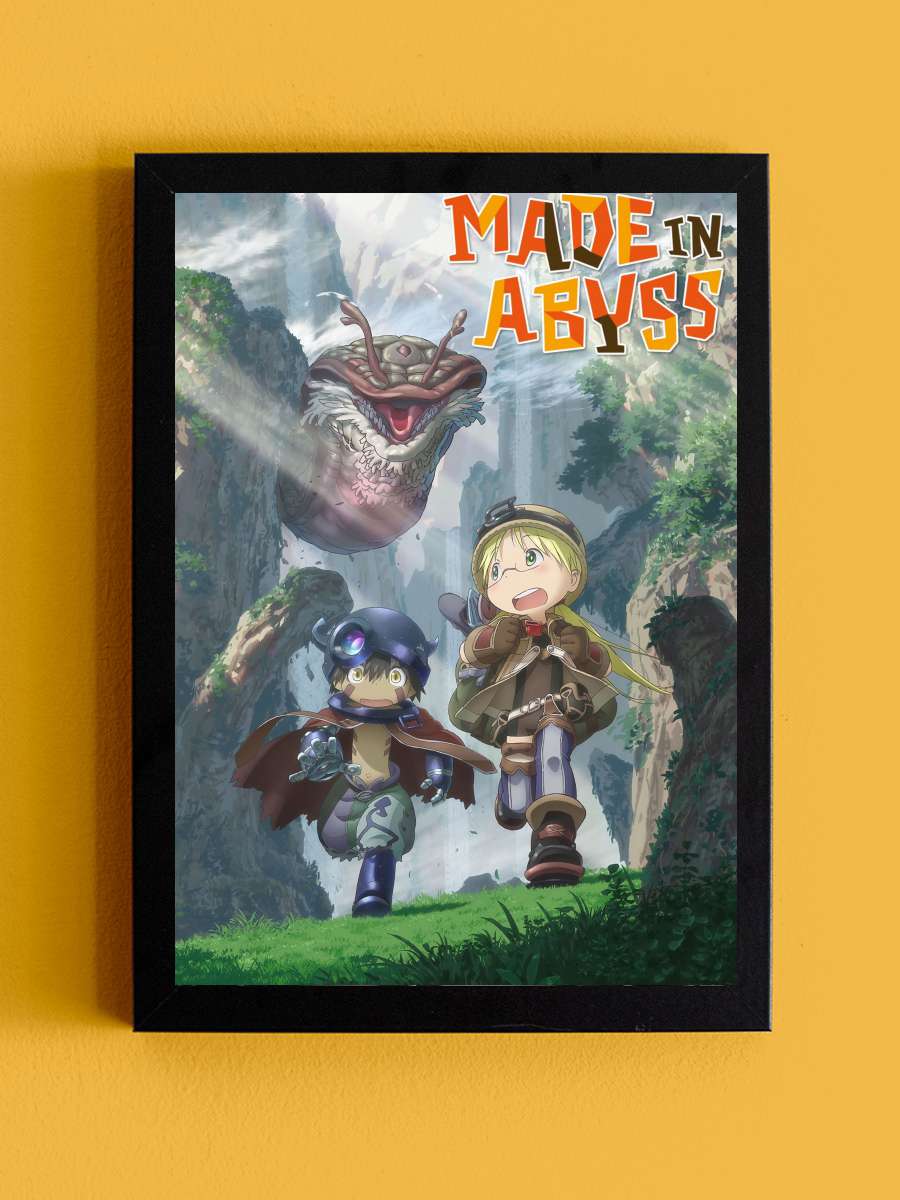 Made in Abyss - メイドインアビス Dizi Tablo Siyah Çerçeveli Dizi Poster Duvar Tablo