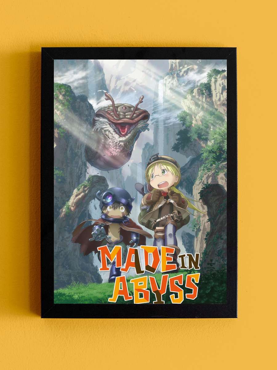 Made in Abyss - メイドインアビス Dizi Tablo Siyah Çerçeveli Dizi Poster Duvar Tablo