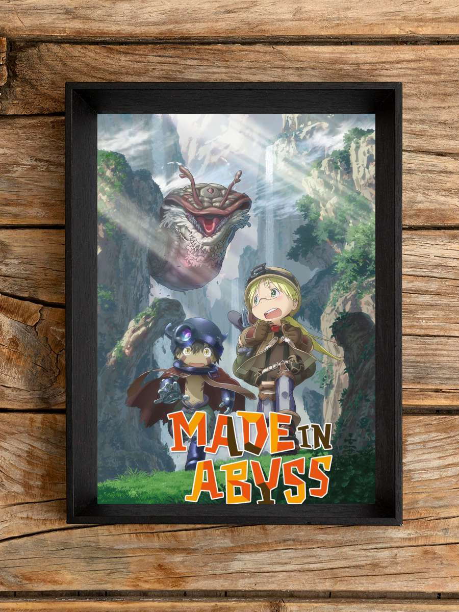 Made in Abyss - メイドインアビス Dizi Tablo Siyah Çerçeveli Dizi Poster Duvar Tablo