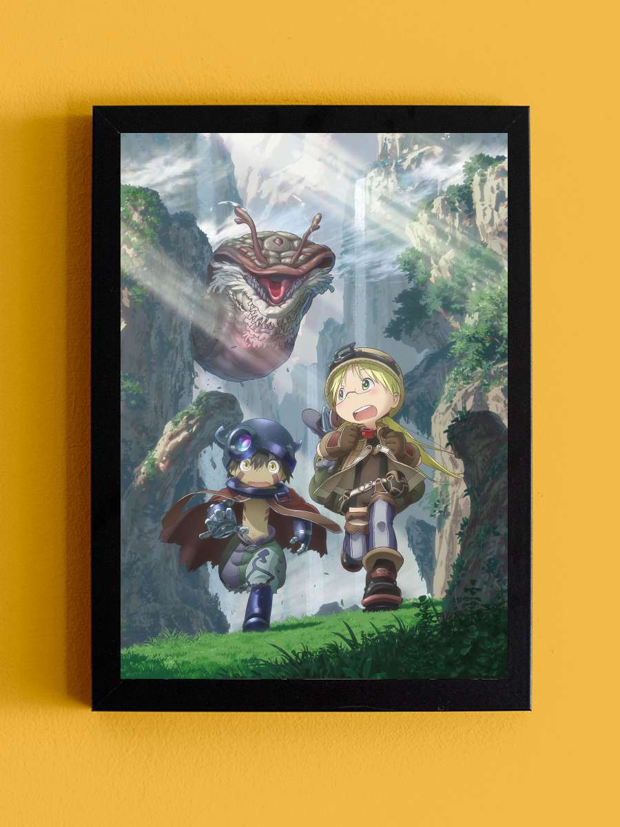 Made in Abyss - メイドインアビス Dizi Tablo Siyah Çerçeveli Dizi Poster Duvar Tablo