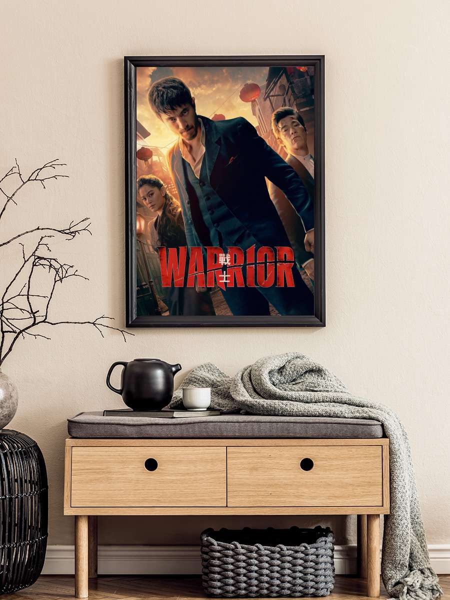 Warrior Dizi Tablo Siyah Çerçeveli Dizi Poster Duvar Tablo