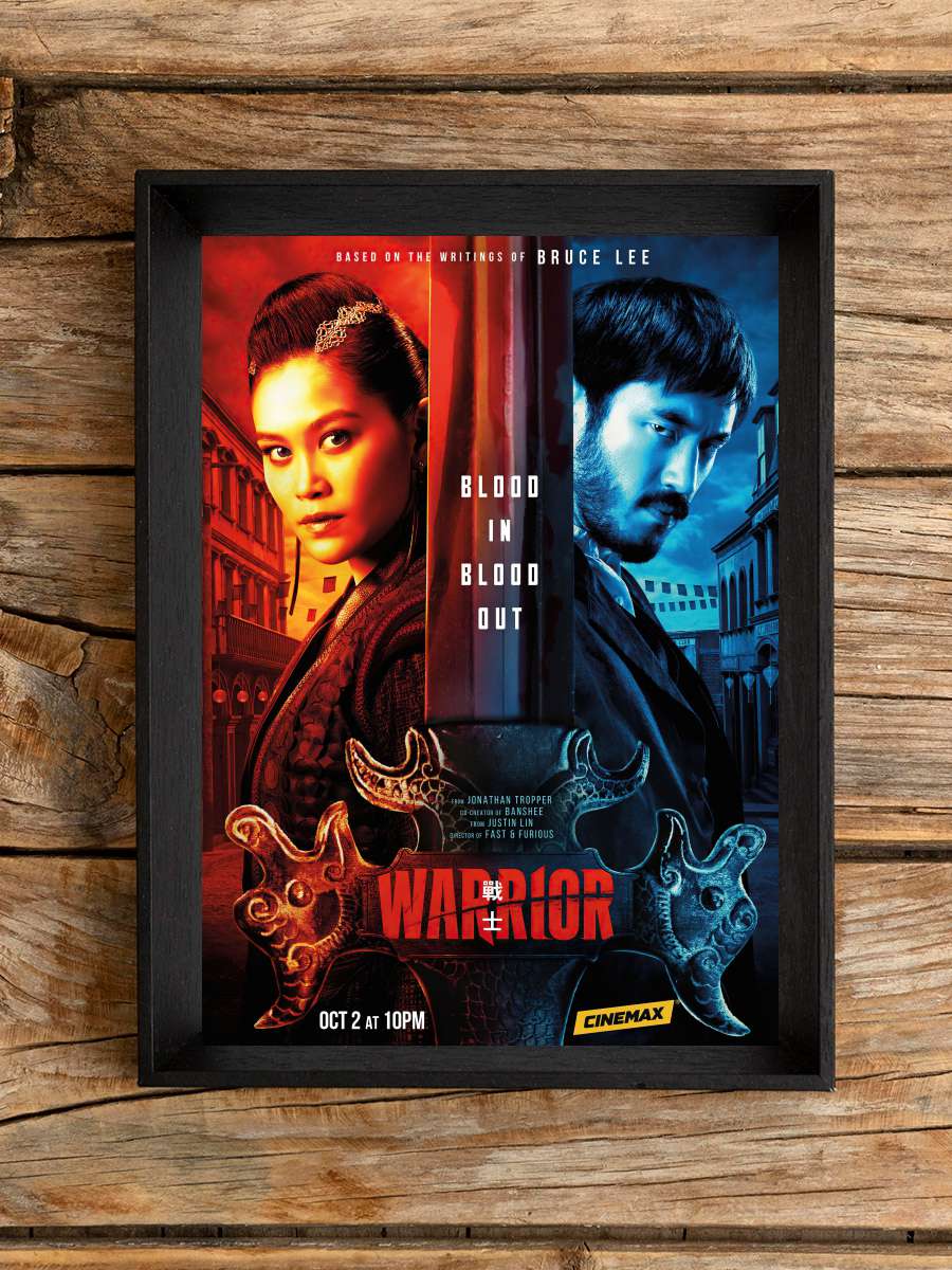 Warrior Dizi Tablo Siyah Çerçeveli Dizi Poster Duvar Tablo