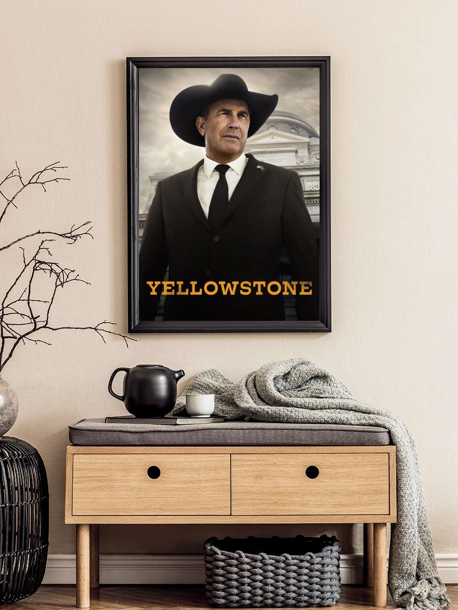 Yellowstone Dizi Tablo Siyah Çerçeveli Dizi Poster Duvar Tablo