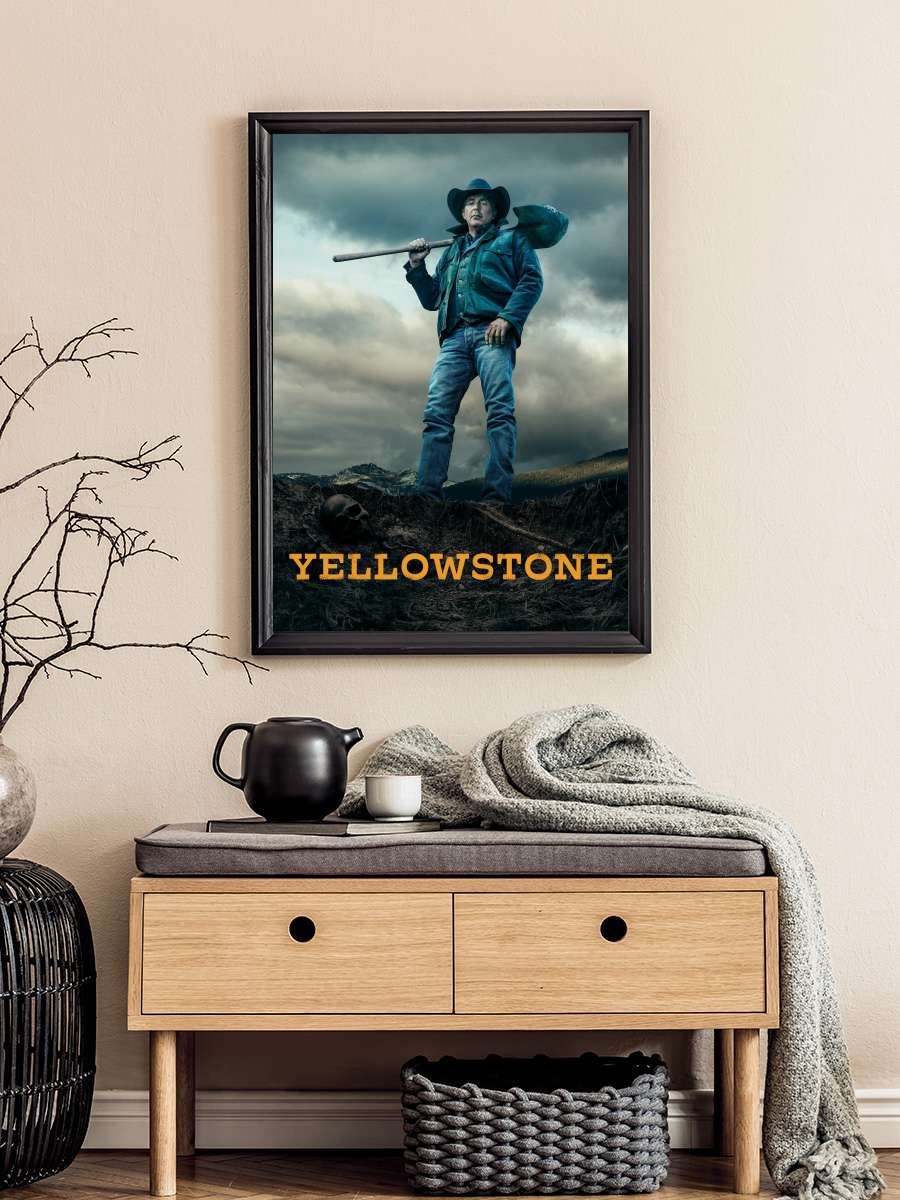 Yellowstone Dizi Tablo Siyah Çerçeveli Dizi Poster Duvar Tablo