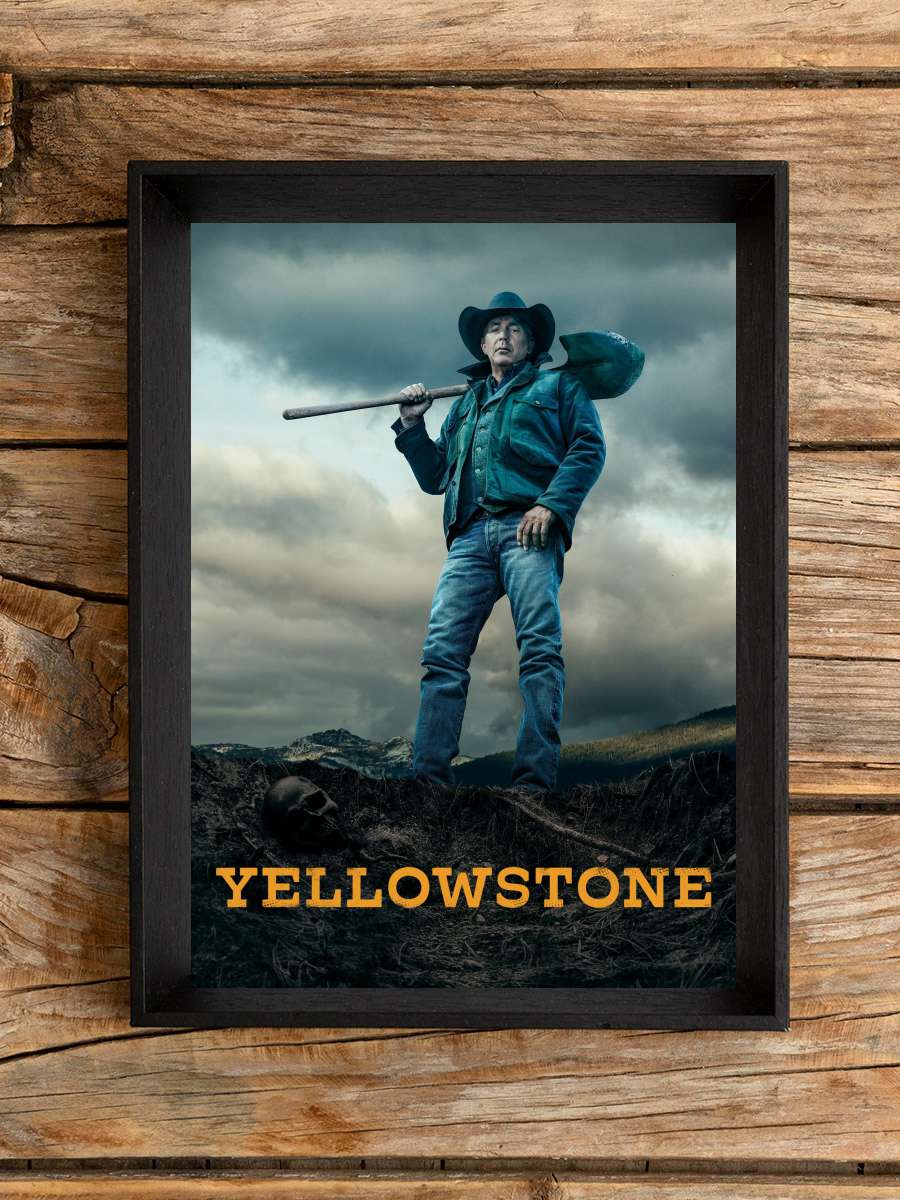 Yellowstone Dizi Tablo Siyah Çerçeveli Dizi Poster Duvar Tablo