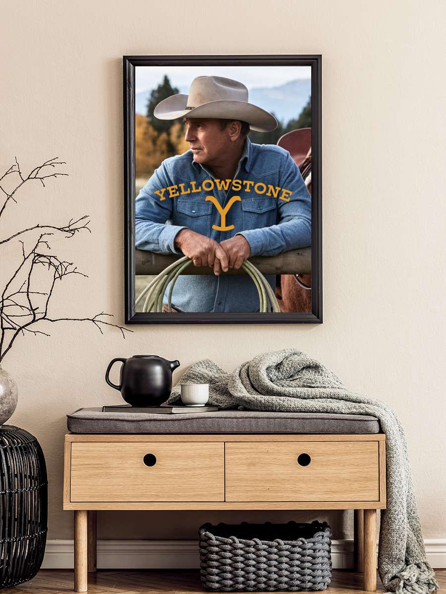 Yellowstone Dizi Tablo Siyah Çerçeveli Dizi Poster Duvar Tablo