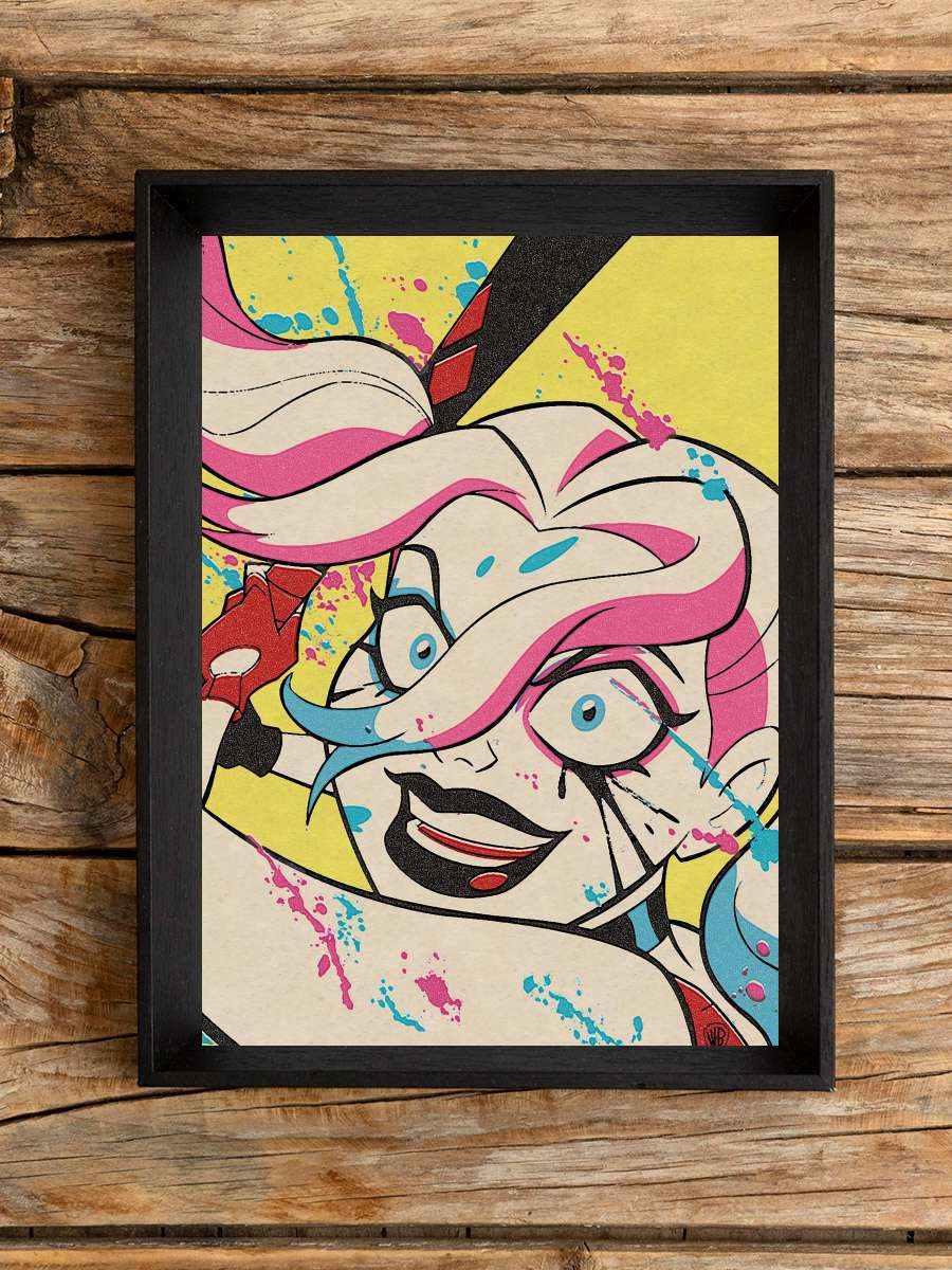 Harley Quinn Dizi Tablo Siyah Çerçeveli Dizi Poster Duvar Tablo