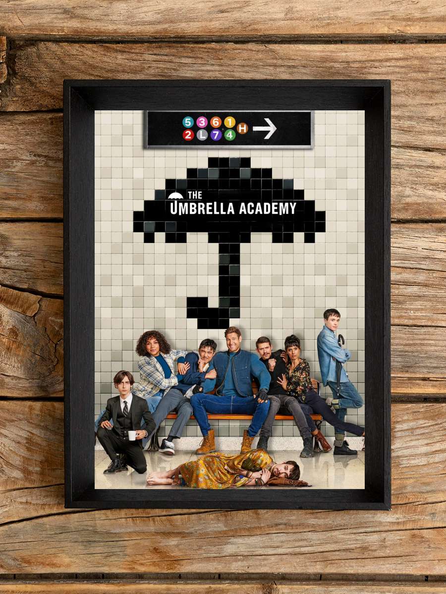 The Umbrella Academy Dizi Tablo Siyah Çerçeveli Dizi Poster Duvar Tablo