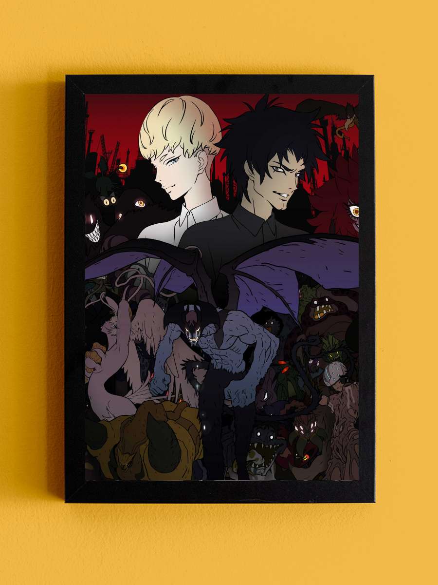 DEVILMAN crybaby Dizi Tablo Siyah Çerçeveli Dizi Poster Duvar Tablo