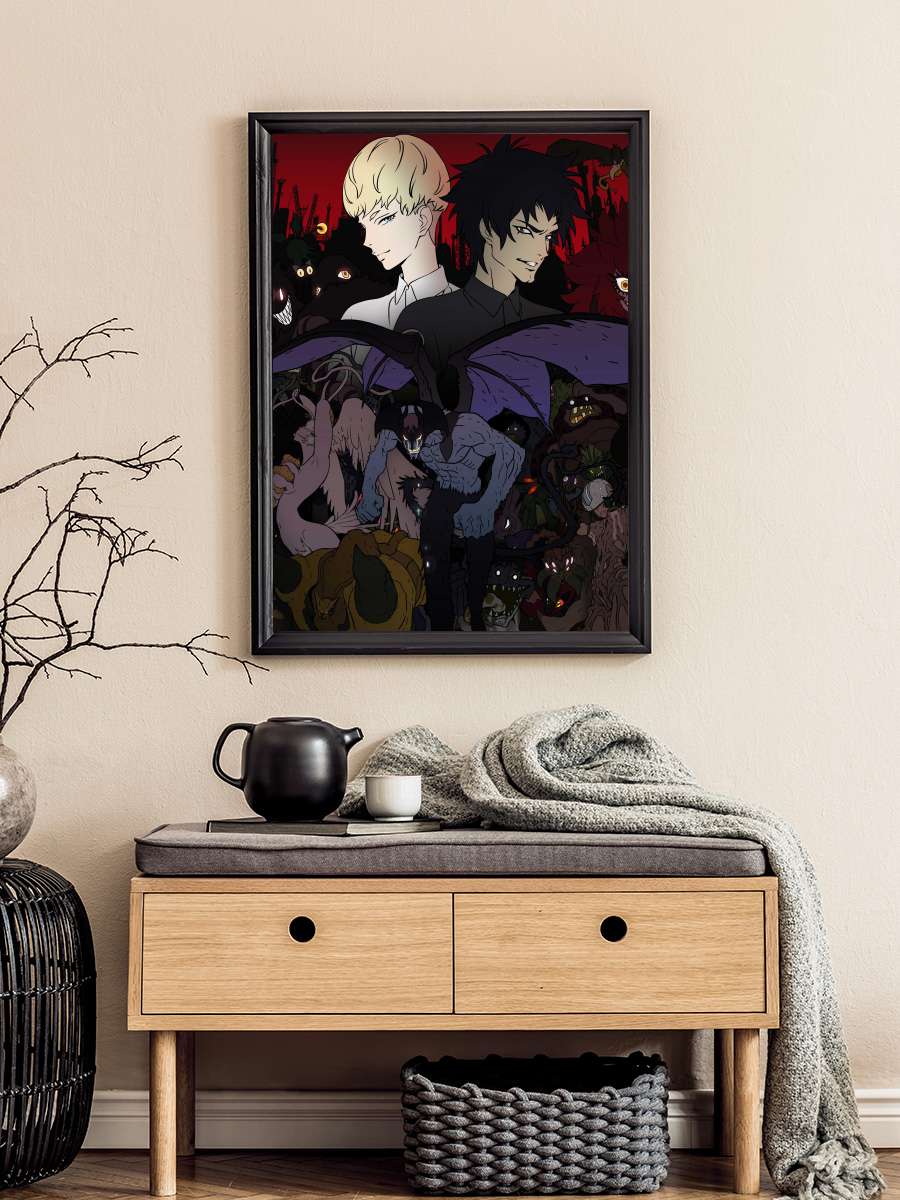 DEVILMAN crybaby Dizi Tablo Siyah Çerçeveli Dizi Poster Duvar Tablo