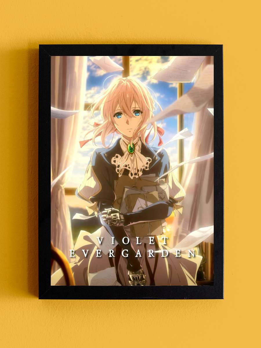 Violet Evergarden - ヴァイオレット・エヴァーガーデン Dizi Tablo Siyah Çerçeveli Dizi Poster Duvar Tablo