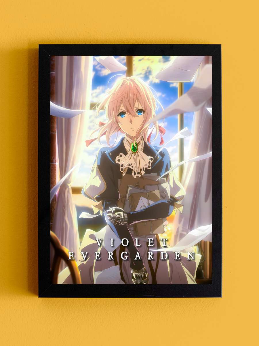 Violet Evergarden - ヴァイオレット・エヴァーガーデン Dizi Tablo Siyah Çerçeveli Dizi Poster Duvar Tablo