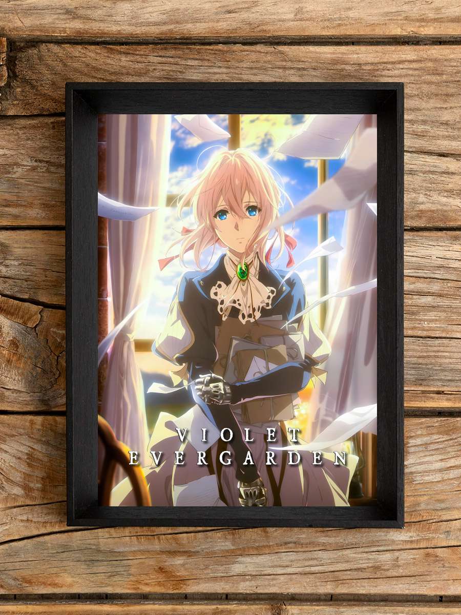 Violet Evergarden - ヴァイオレット・エヴァーガーデン Dizi Tablo Siyah Çerçeveli Dizi Poster Duvar Tablo