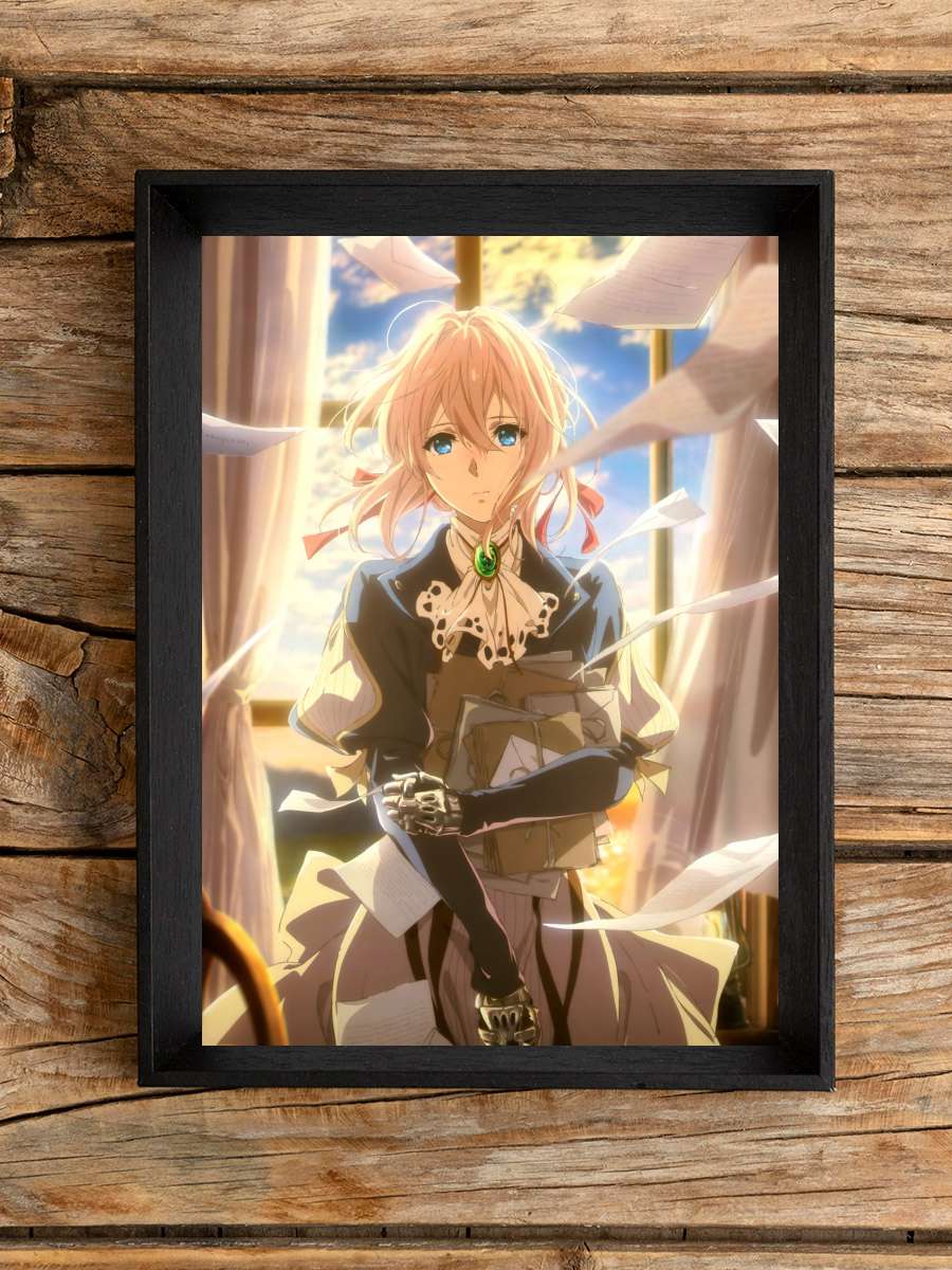 Violet Evergarden - ヴァイオレット・エヴァーガーデン Dizi Tablo Siyah Çerçeveli Dizi Poster Duvar Tablo