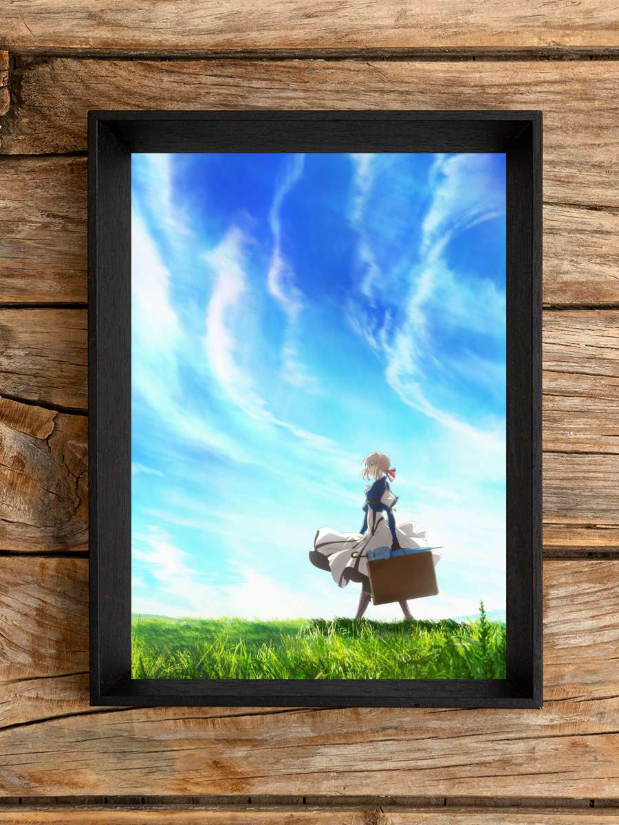 Violet Evergarden - ヴァイオレット・エヴァーガーデン Dizi Tablo Siyah Çerçeveli Dizi Poster Duvar Tablo