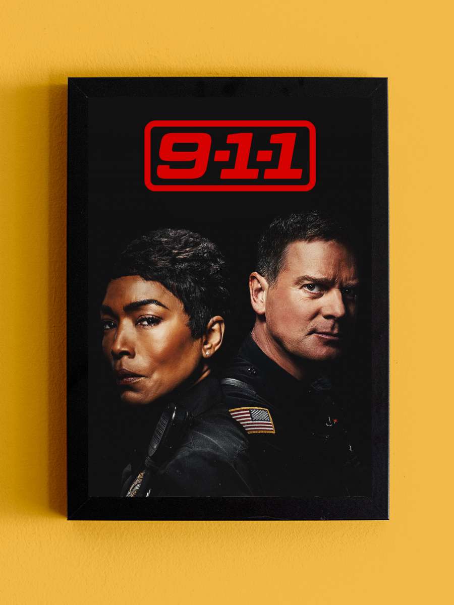 9-1-1 Dizi Tablo Siyah Çerçeveli Dizi Poster Duvar Tablo