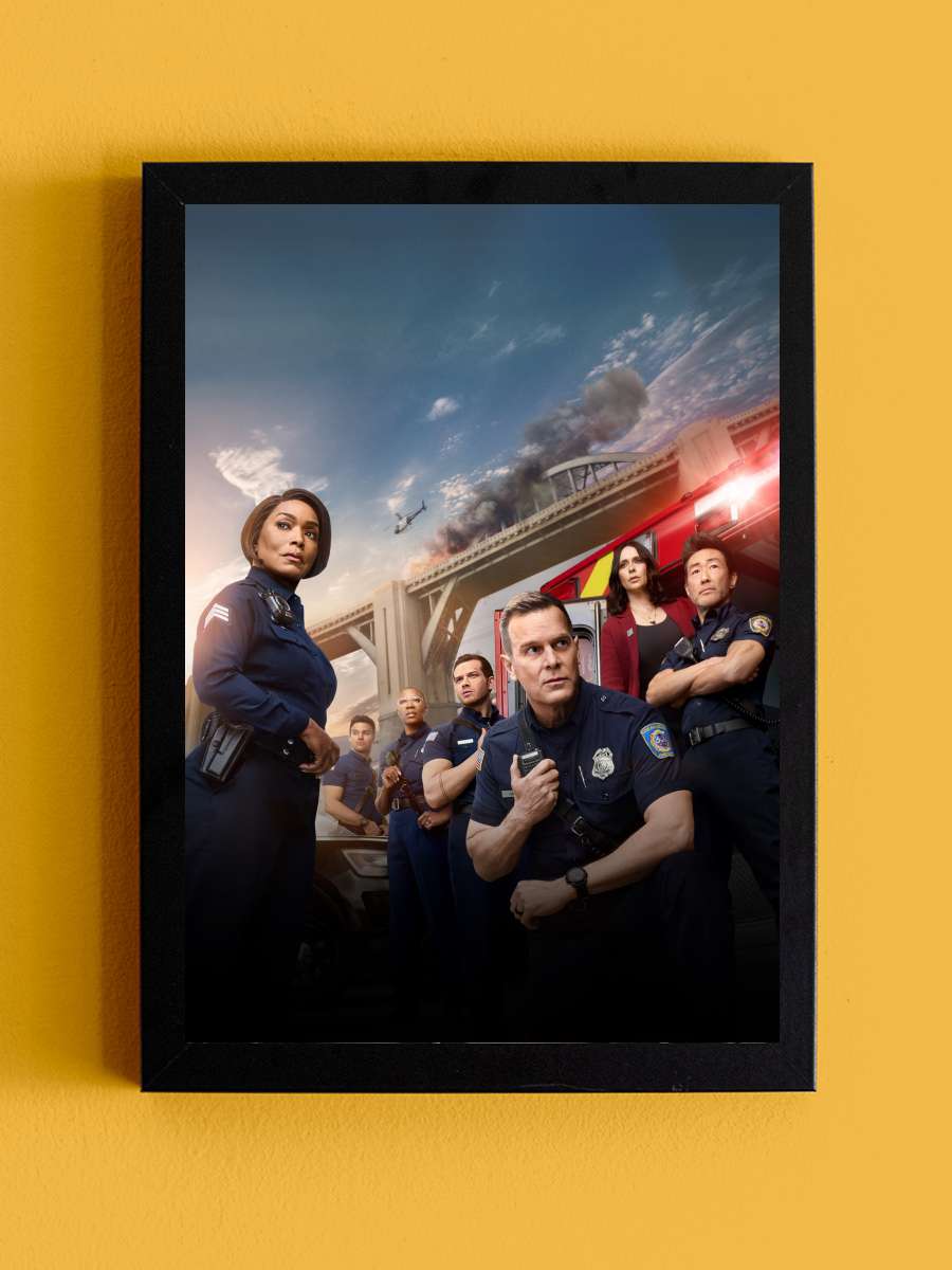 9-1-1 Dizi Tablo Siyah Çerçeveli Dizi Poster Duvar Tablo