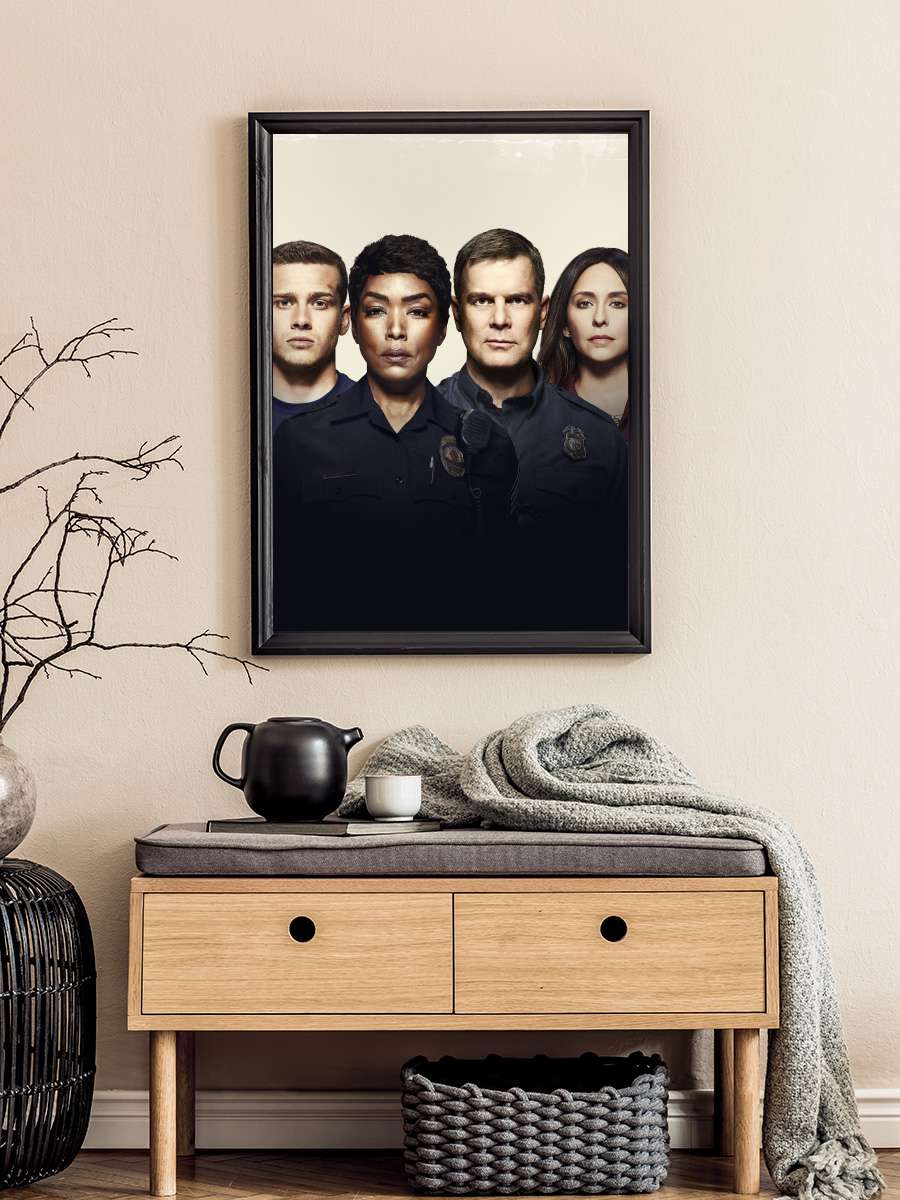 9-1-1 Dizi Tablo Siyah Çerçeveli Dizi Poster Duvar Tablo