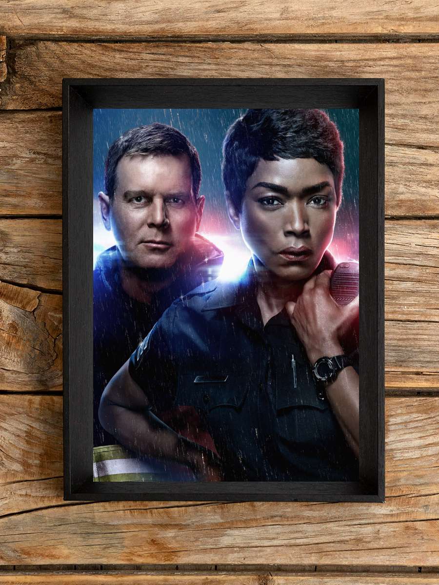 9-1-1 Dizi Tablo Siyah Çerçeveli Dizi Poster Duvar Tablo