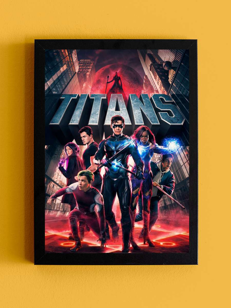 Titans Dizi Tablo Siyah Çerçeveli Dizi Poster Duvar Tablo