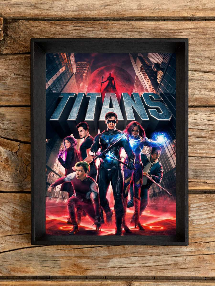 Titans Dizi Tablo Siyah Çerçeveli Dizi Poster Duvar Tablo