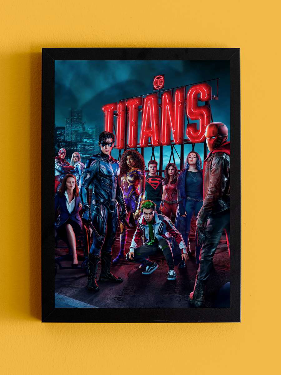 Titans Dizi Tablo Siyah Çerçeveli Dizi Poster Duvar Tablo