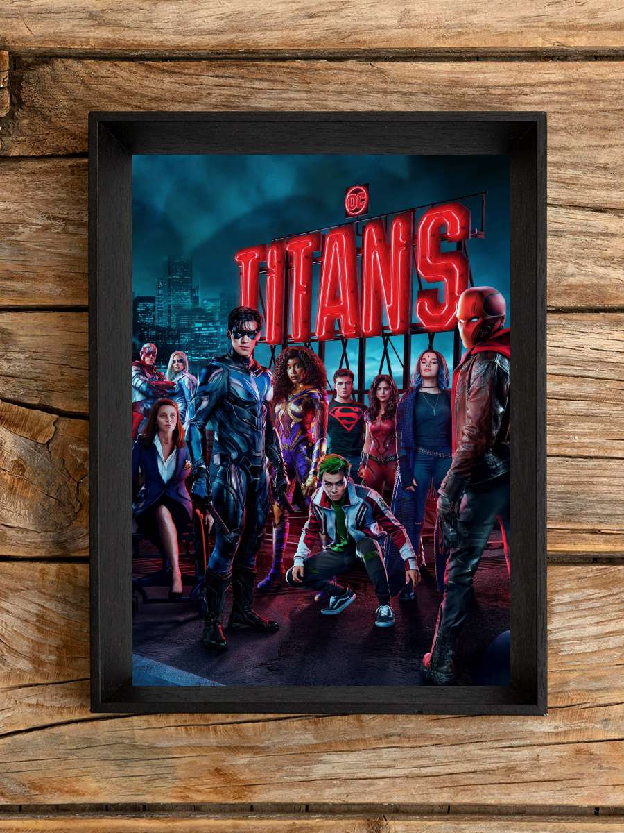 Titans Dizi Tablo Siyah Çerçeveli Dizi Poster Duvar Tablo