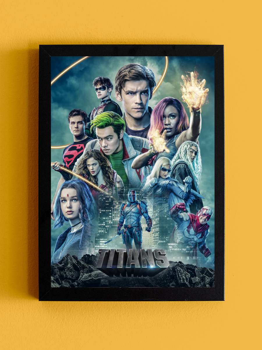 Titans Dizi Tablo Siyah Çerçeveli Dizi Poster Duvar Tablo