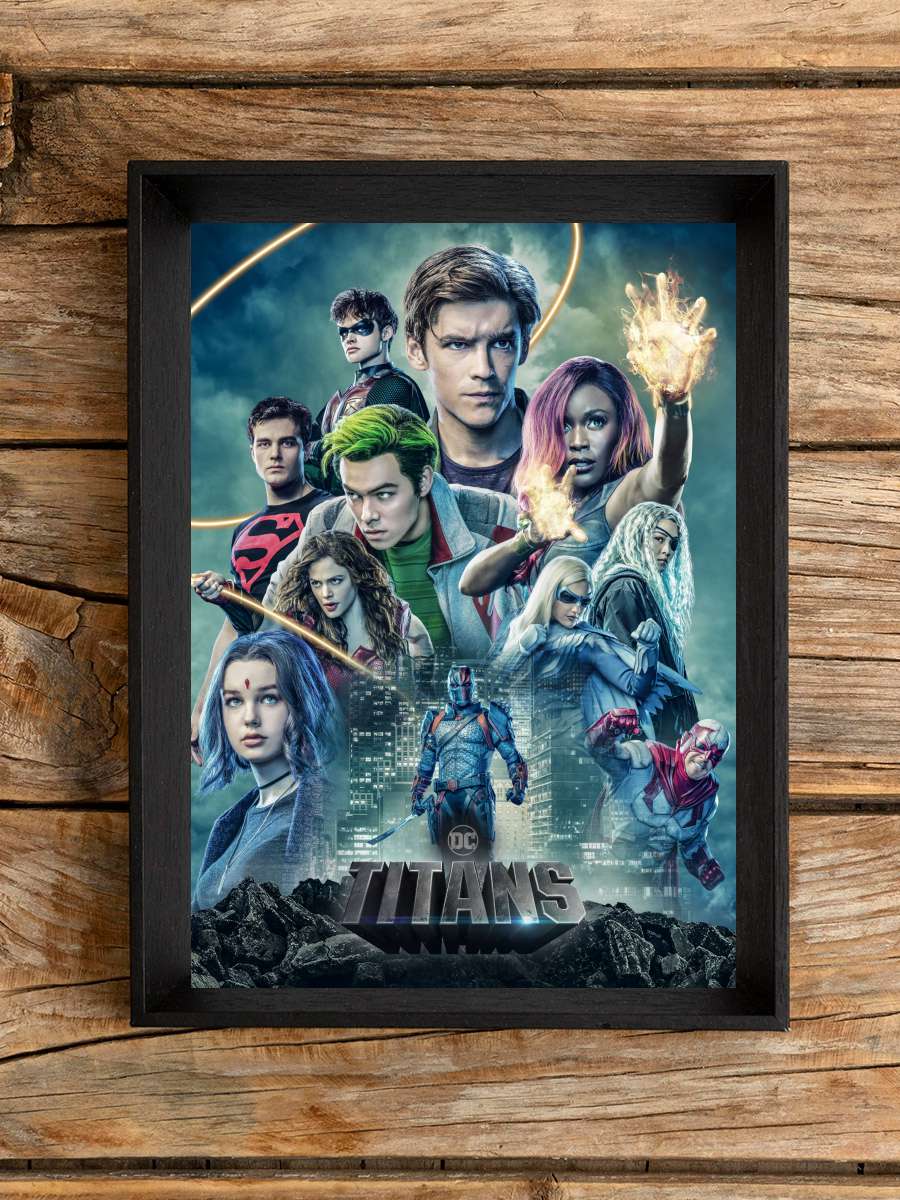 Titans Dizi Tablo Siyah Çerçeveli Dizi Poster Duvar Tablo