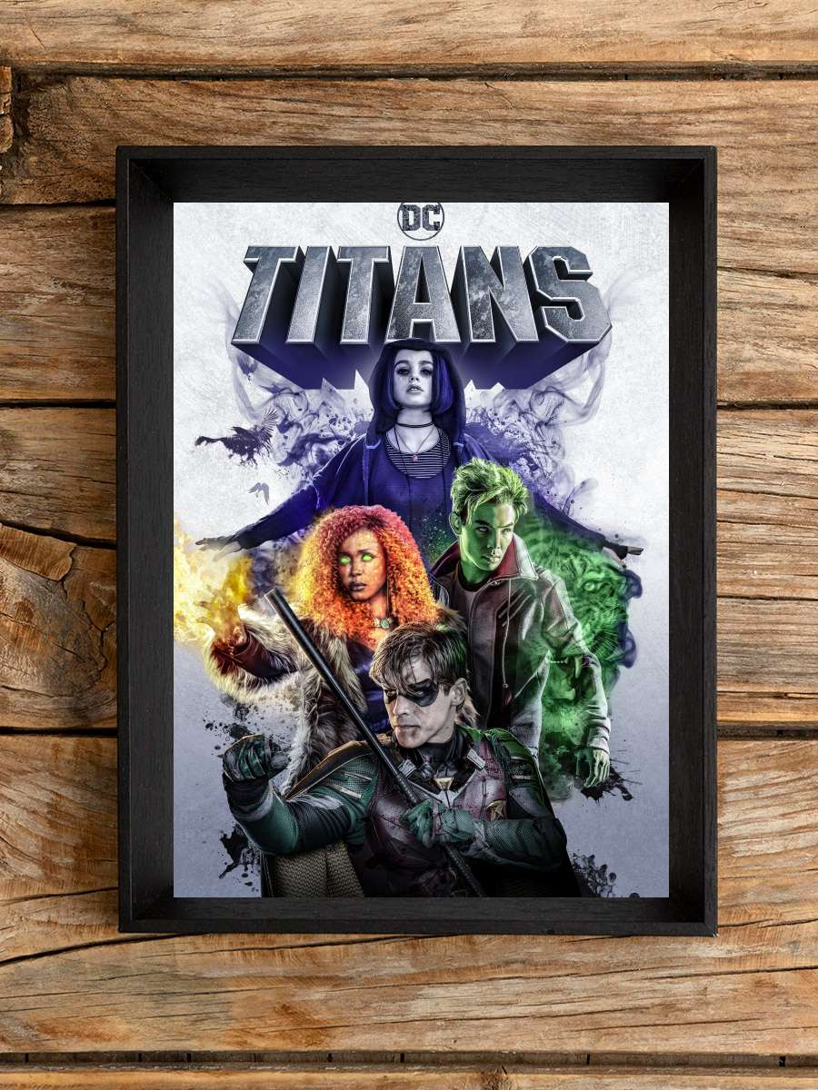 Titans Dizi Tablo Siyah Çerçeveli Dizi Poster Duvar Tablo