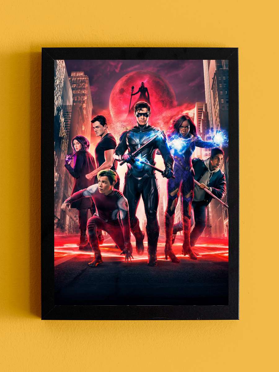 Titans Dizi Tablo Siyah Çerçeveli Dizi Poster Duvar Tablo