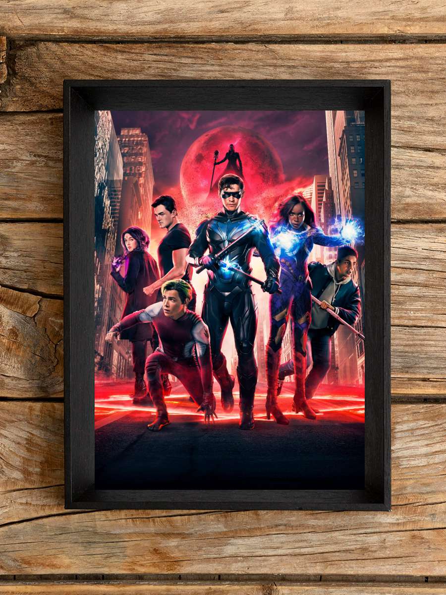 Titans Dizi Tablo Siyah Çerçeveli Dizi Poster Duvar Tablo