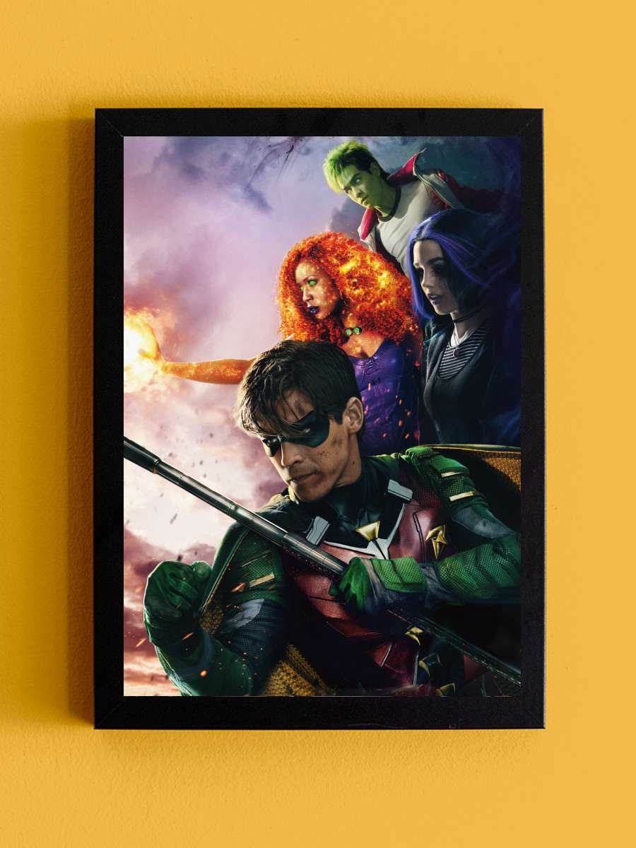 Titans Dizi Tablo Siyah Çerçeveli Dizi Poster Duvar Tablo