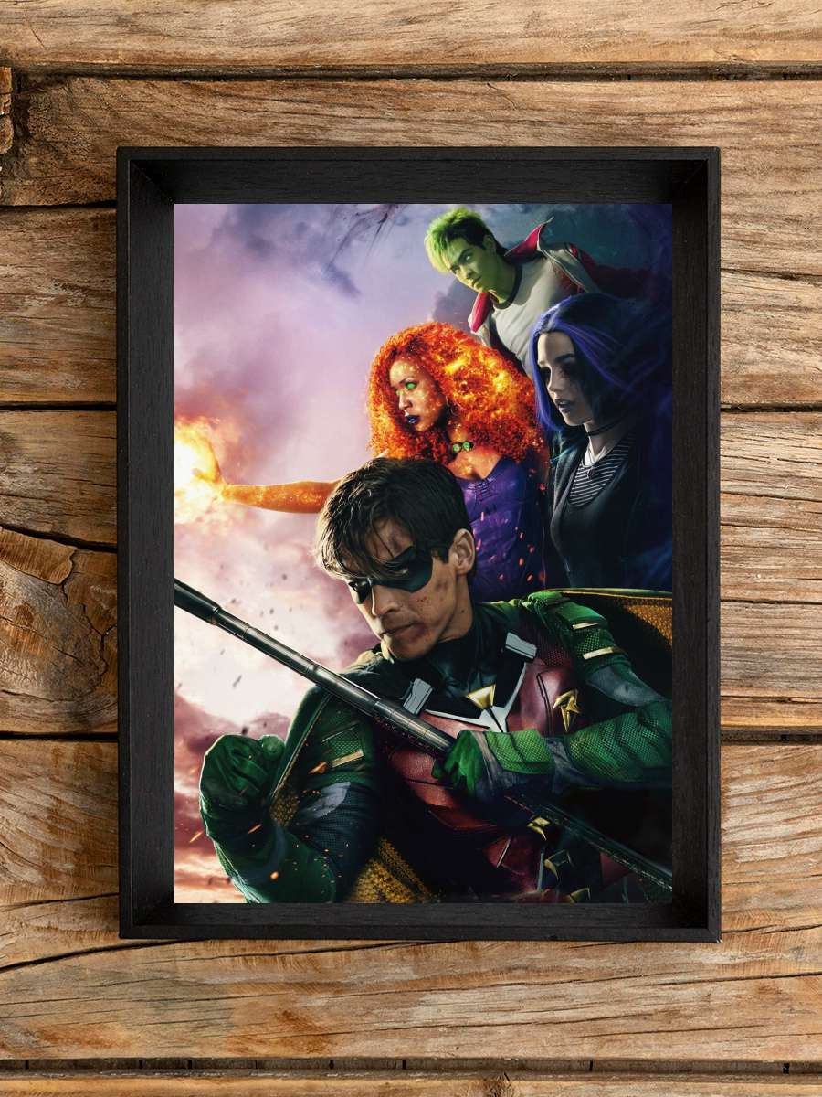 Titans Dizi Tablo Siyah Çerçeveli Dizi Poster Duvar Tablo