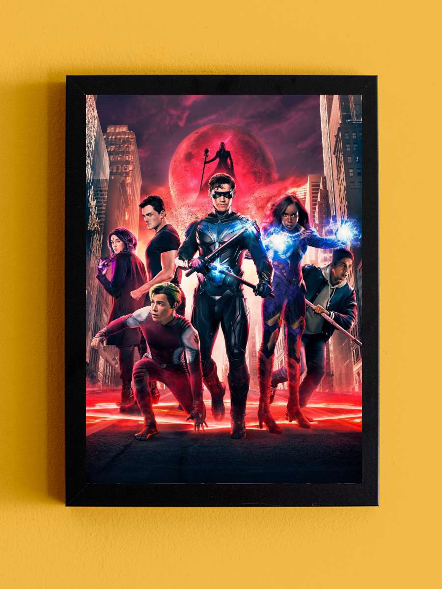 Titans Dizi Tablo Siyah Çerçeveli Dizi Poster Duvar Tablo