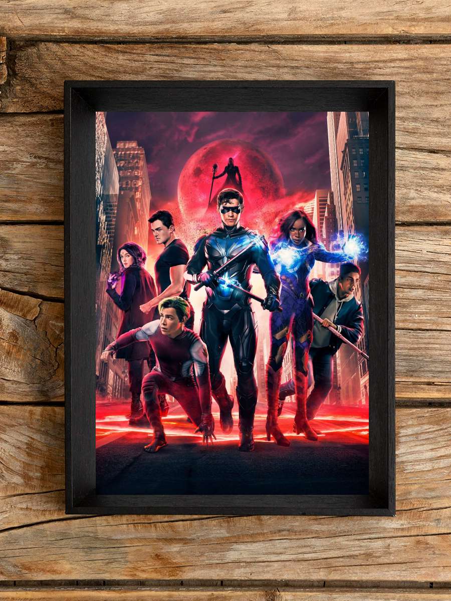 Titans Dizi Tablo Siyah Çerçeveli Dizi Poster Duvar Tablo