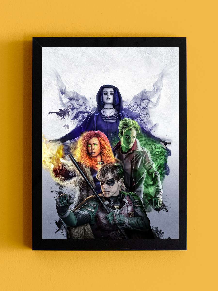 Titans Dizi Tablo Siyah Çerçeveli Dizi Poster Duvar Tablo