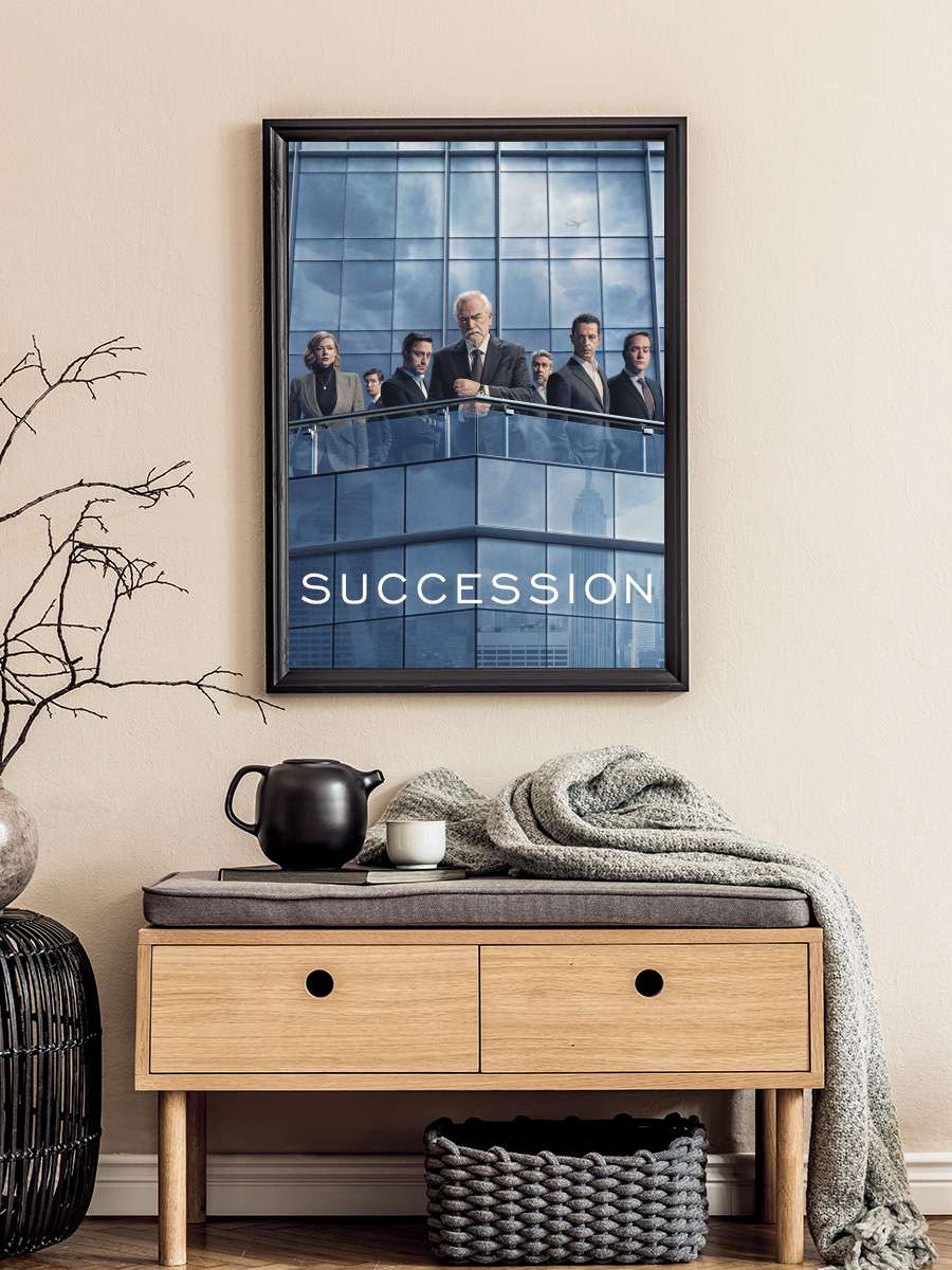 Succession Dizi Tablo Siyah Çerçeveli Dizi Poster Duvar Tablo