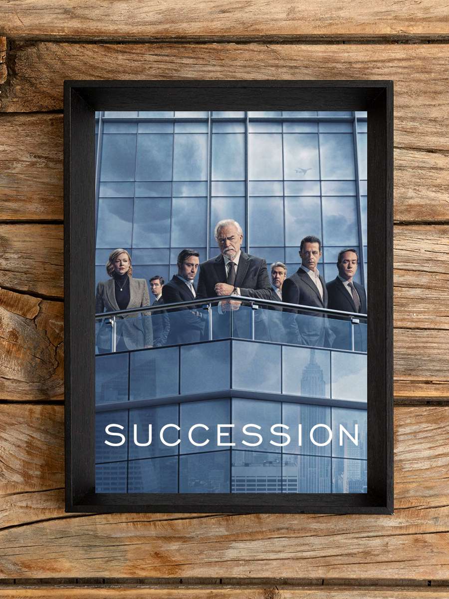 Succession Dizi Tablo Siyah Çerçeveli Dizi Poster Duvar Tablo