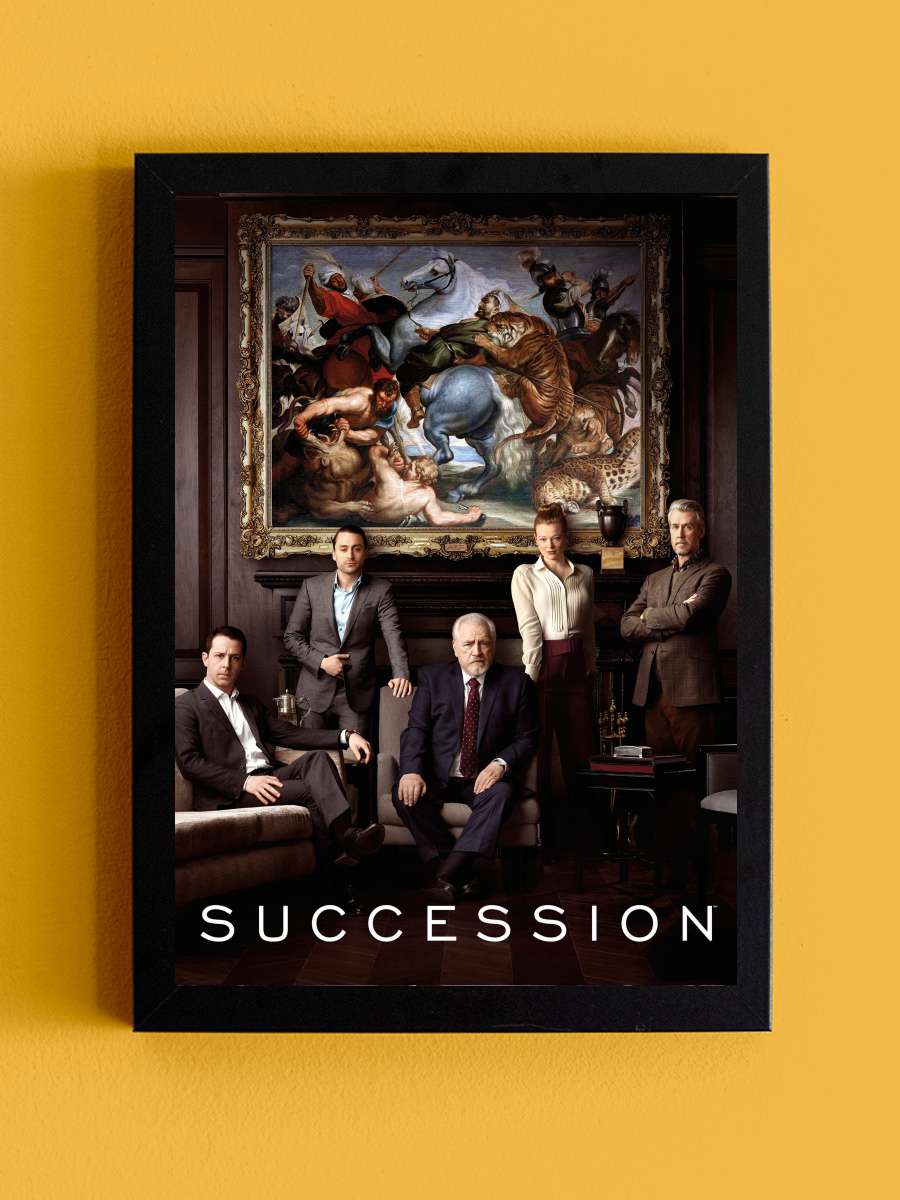 Succession Dizi Tablo Siyah Çerçeveli Dizi Poster Duvar Tablo