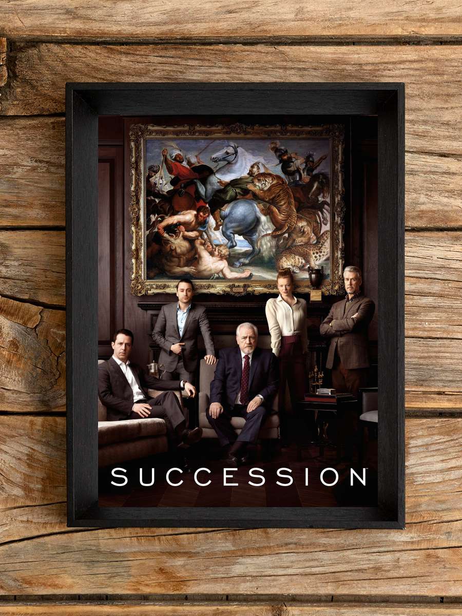 Succession Dizi Tablo Siyah Çerçeveli Dizi Poster Duvar Tablo