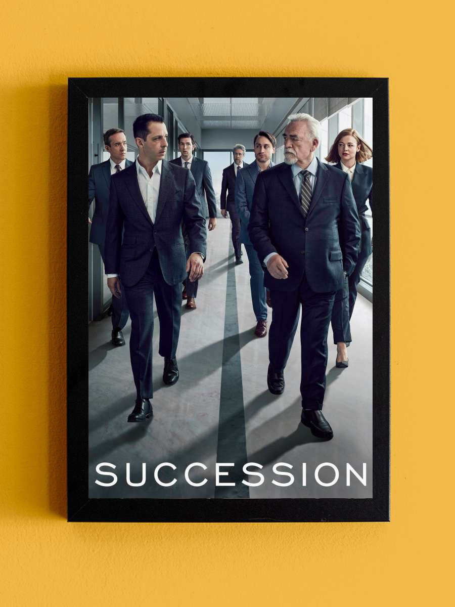 Succession Dizi Tablo Siyah Çerçeveli Dizi Poster Duvar Tablo