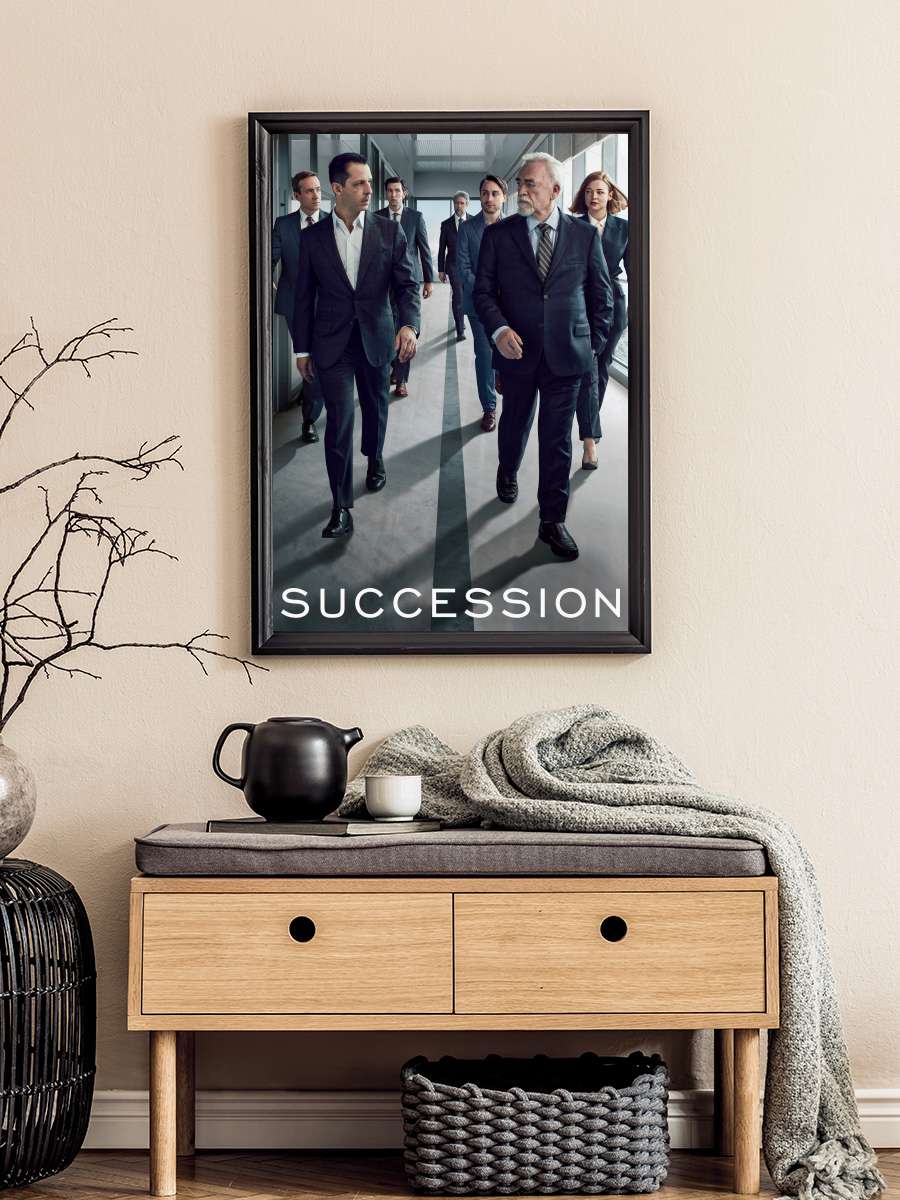 Succession Dizi Tablo Siyah Çerçeveli Dizi Poster Duvar Tablo