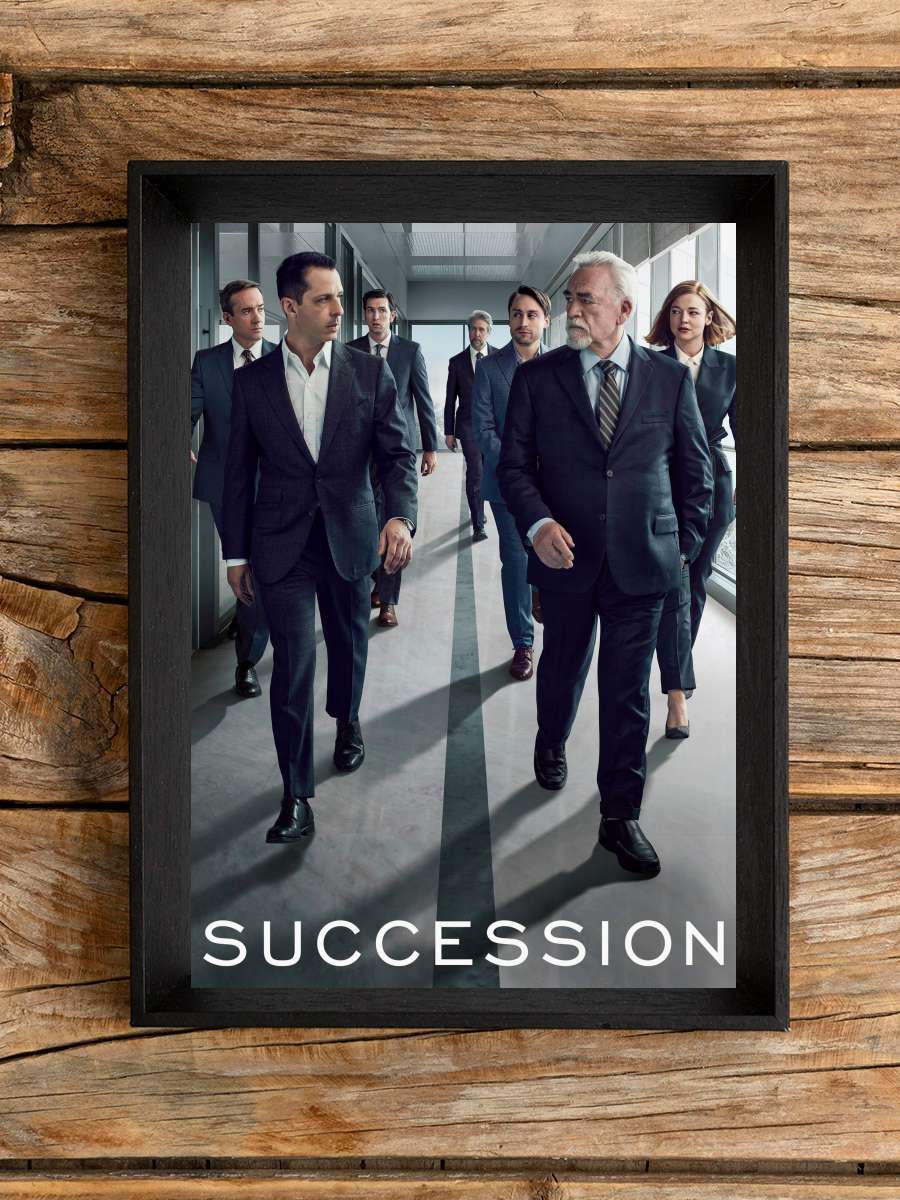 Succession Dizi Tablo Siyah Çerçeveli Dizi Poster Duvar Tablo