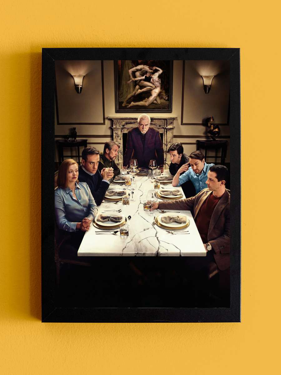 Succession Dizi Tablo Siyah Çerçeveli Dizi Poster Duvar Tablo