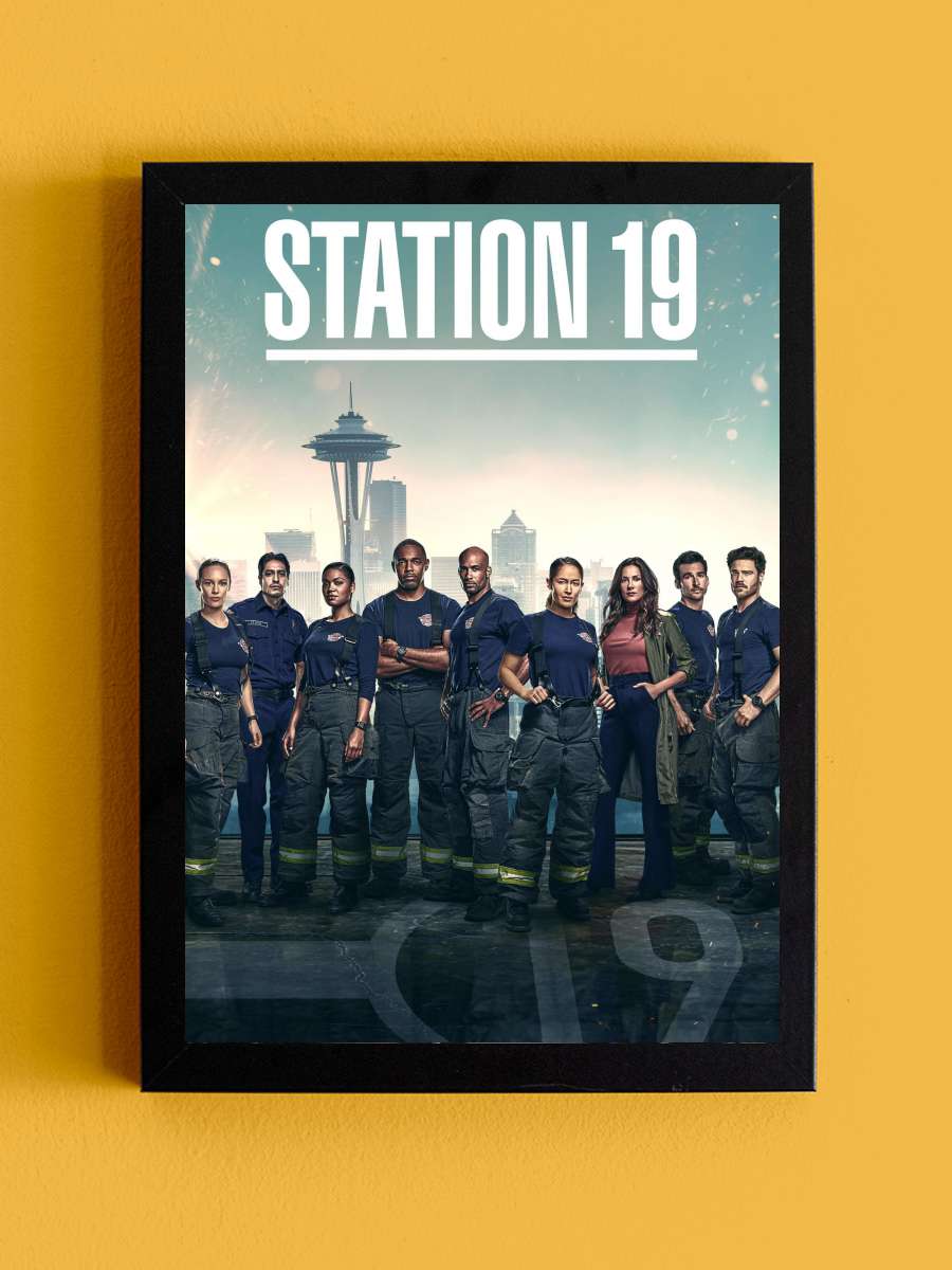 Station 19 Dizi Tablo Siyah Çerçeveli Dizi Poster Duvar Tablo