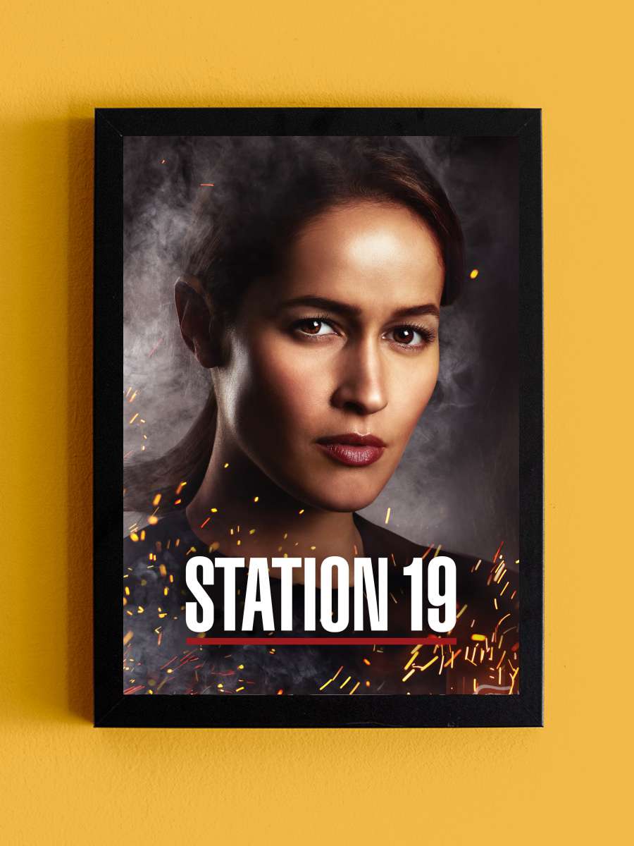 Station 19 Dizi Tablo Siyah Çerçeveli Dizi Poster Duvar Tablo