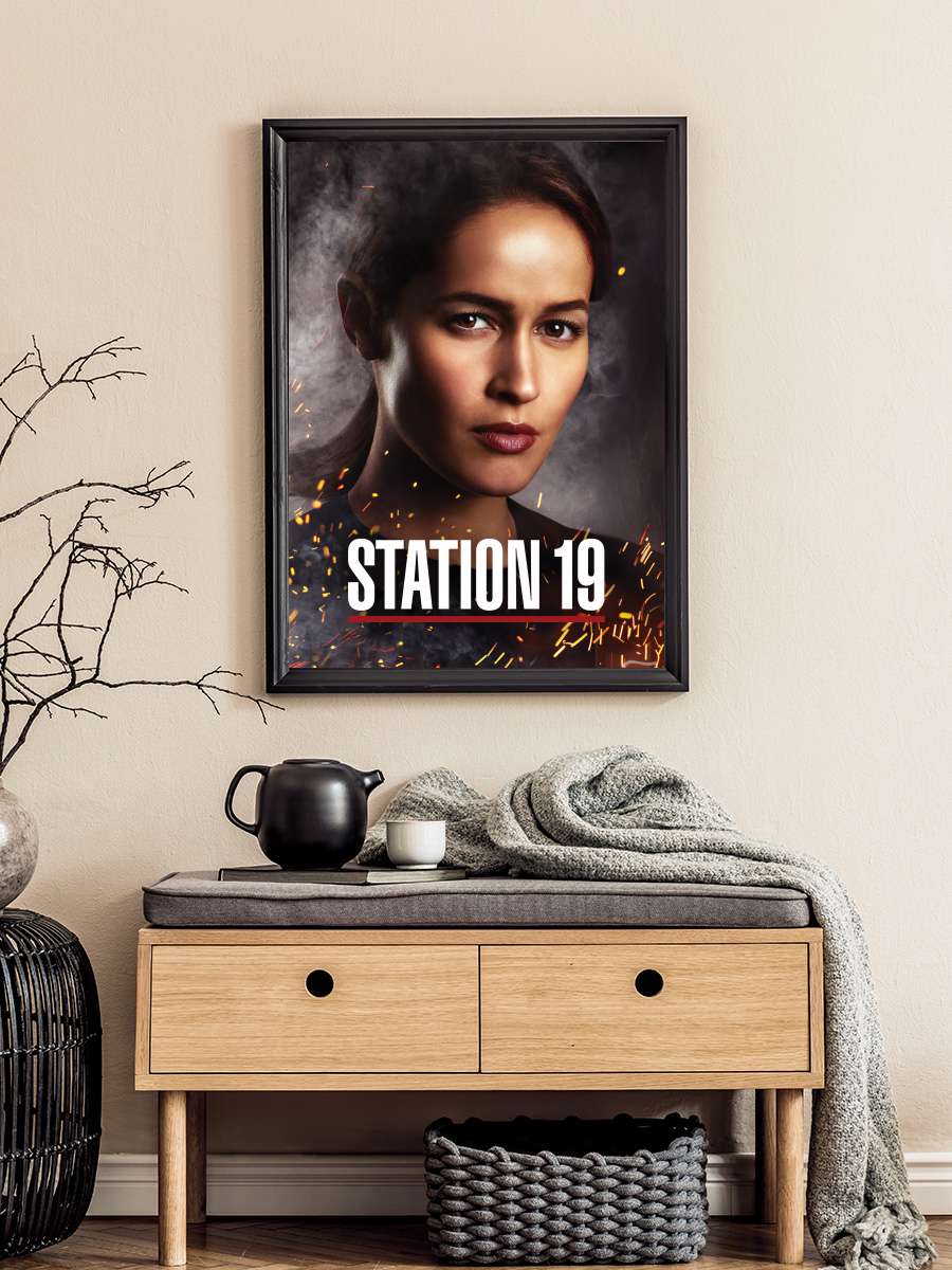 Station 19 Dizi Tablo Siyah Çerçeveli Dizi Poster Duvar Tablo